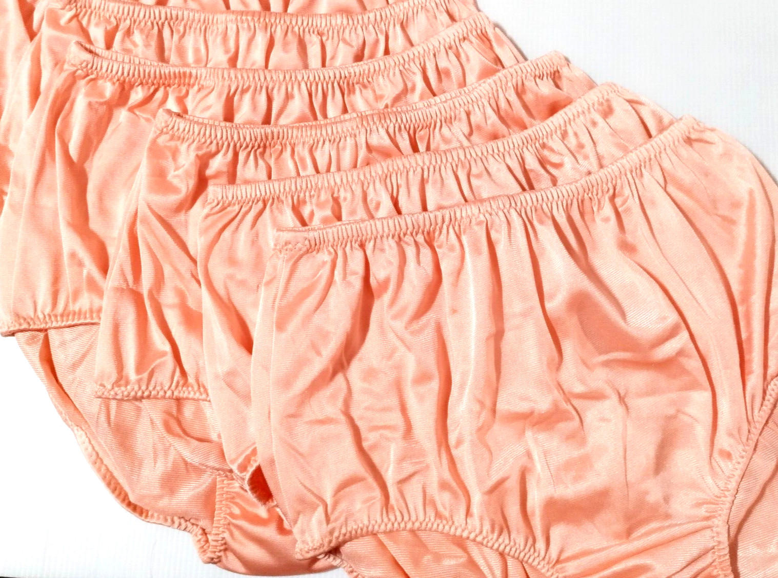 5 Nylon Panties/ High Waisted/ Double Nylon Layer Crotch/Nice ORANGE/ Size XXL