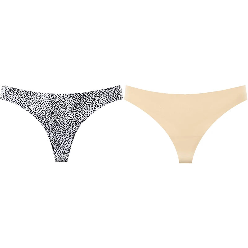 Leopard Thong Panties Women’s Low Rise Seamless Soft Stretch Breathable Comfort