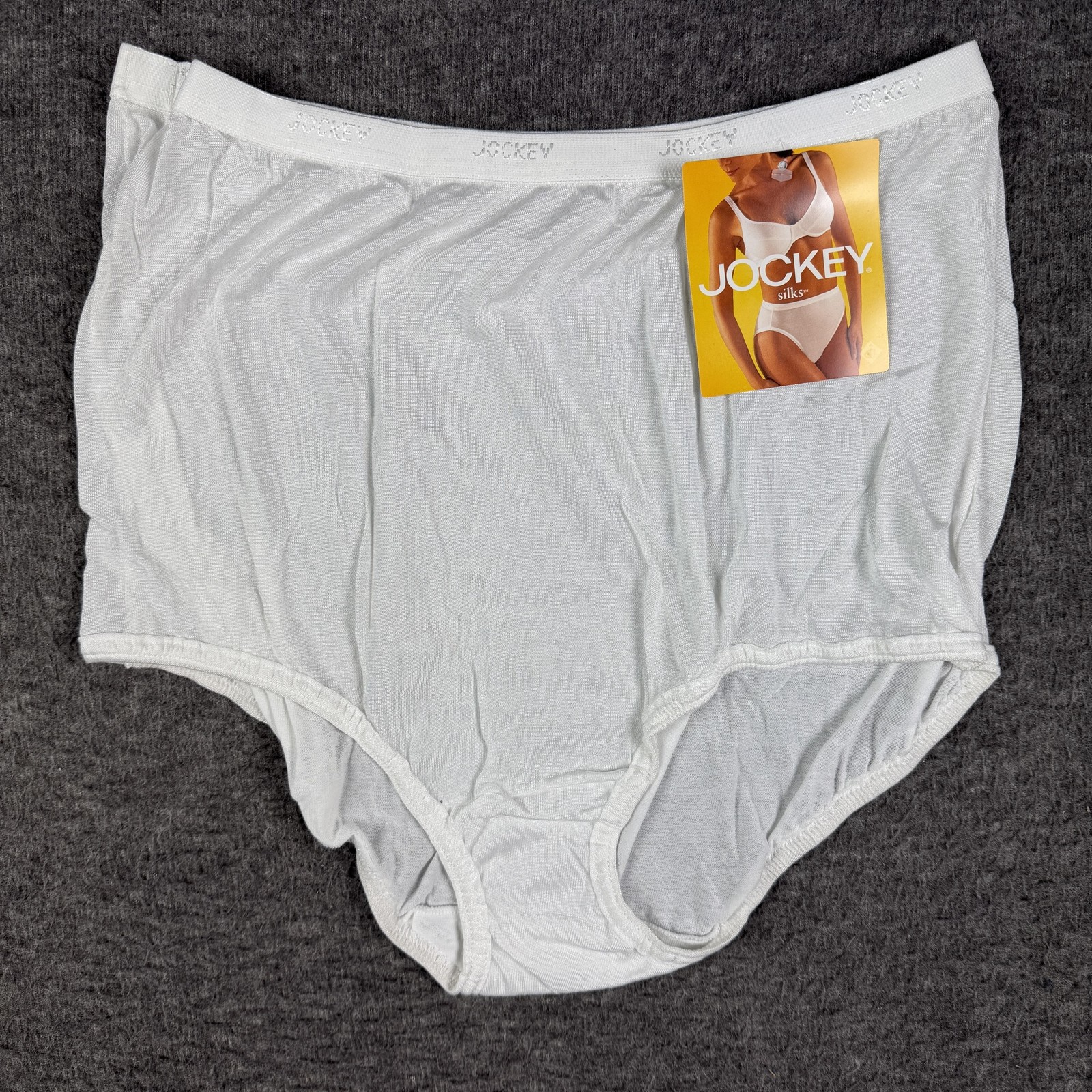 Jockey Silks Brief Panties Womens Size 7 White Cotton Nylon Vintage Jamaica