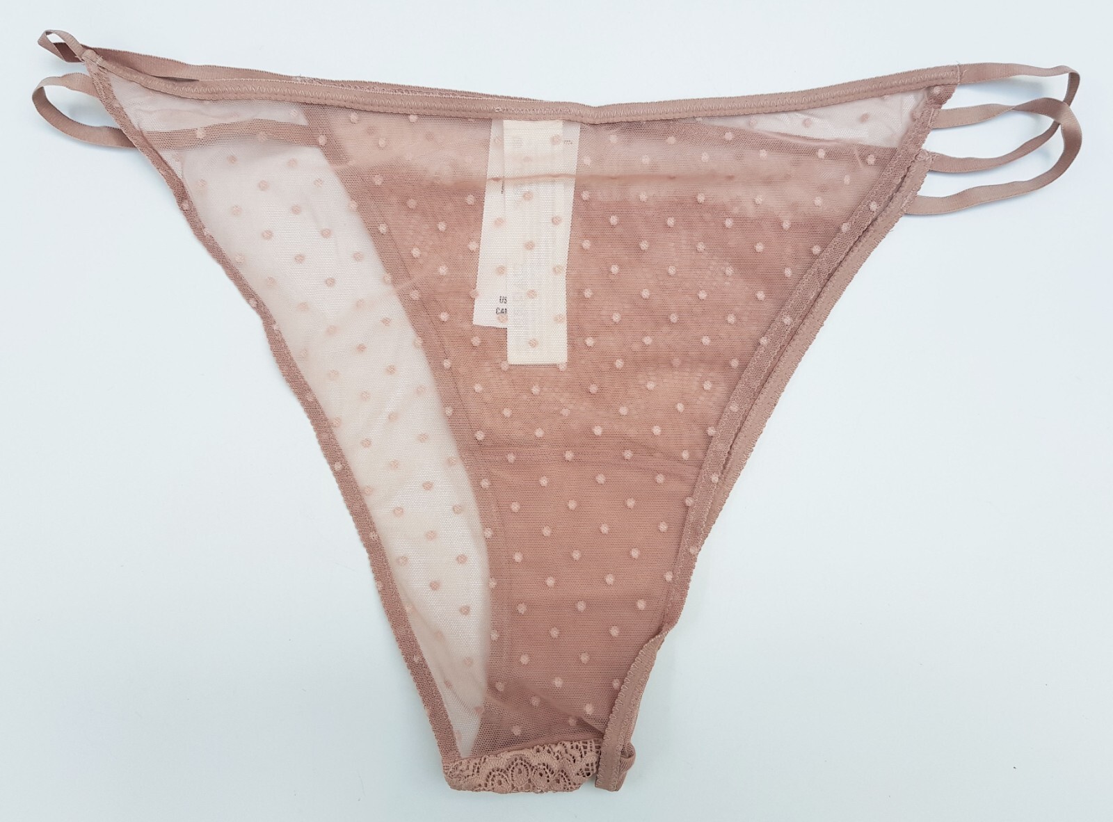 Gilly Hicks Hollister Double Strap Lace Cheeky Pink X-Large 16 UK Knickers Pants