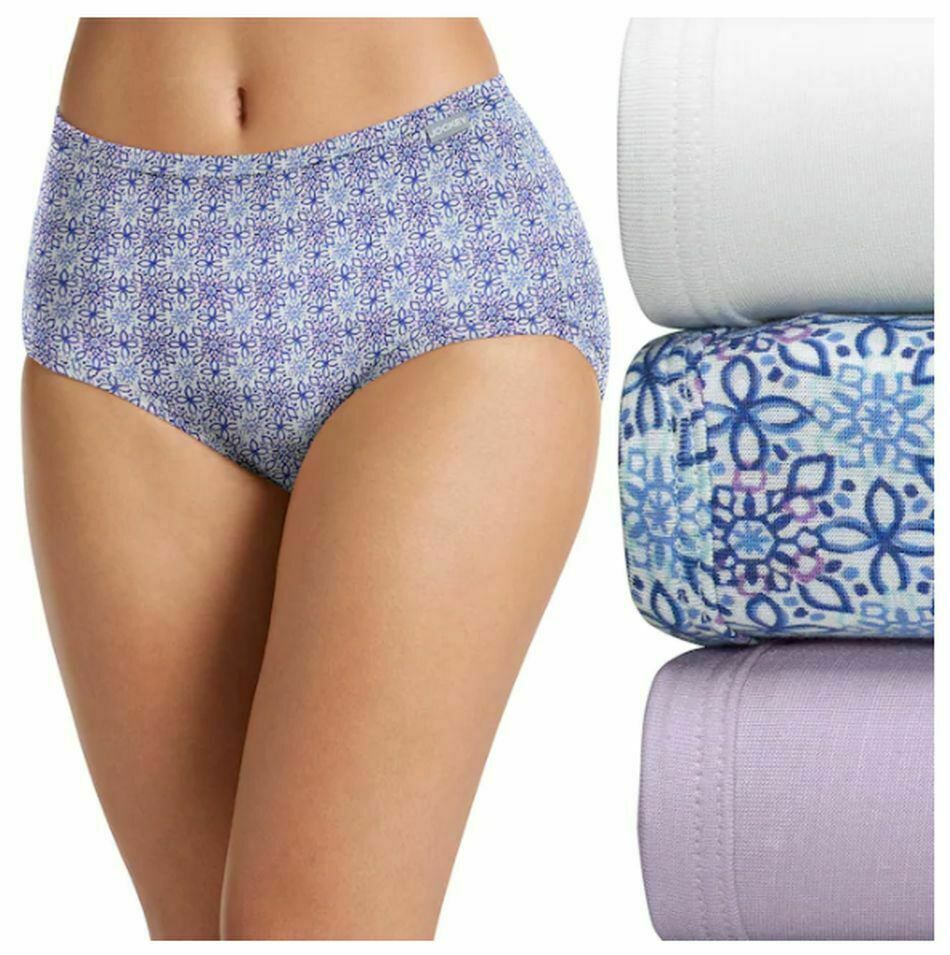 Women Jockey Super soft Brief Underwear 3-Pack (Crochet Tile/Soft Lilac/White)