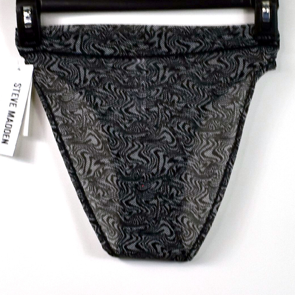 Steve Madden Womens Mesh Hi Leg Bikini Underwear Ch Size & Color New Panty 11875