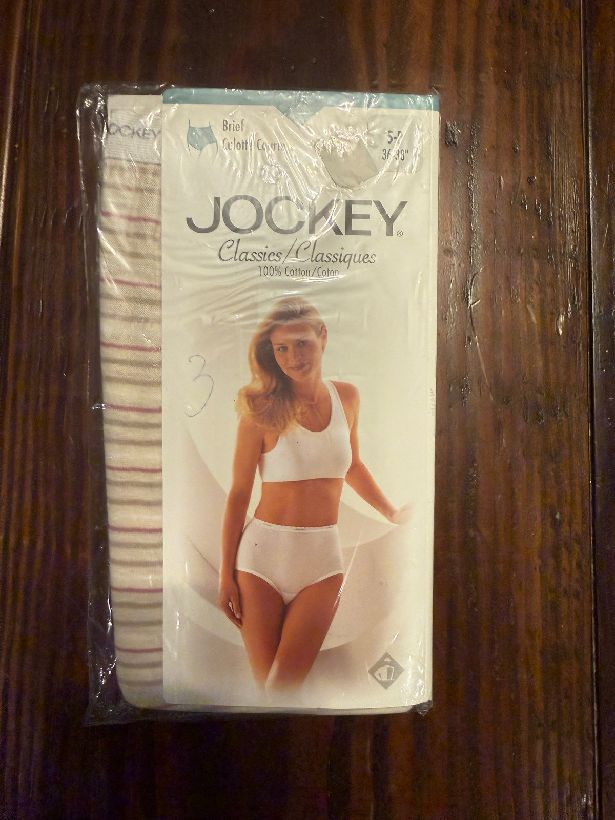 NEW Vtg 3 Jockey for Her 5 36-38 Brief Culotte Courte Hipster Mi-Hanches Cotton