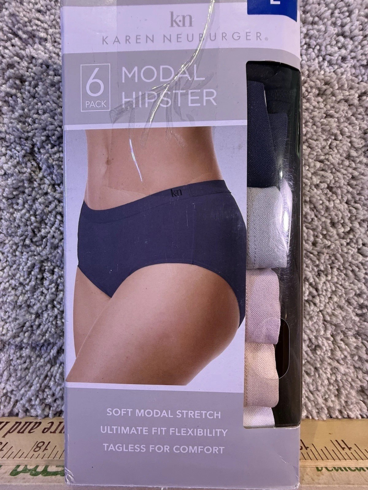 Karen Neuburger Women’s Underwear Panties 6-Pack Soft Modal Hipster ~ LARGE