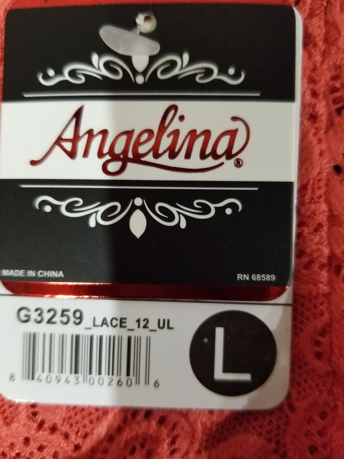 ANGELINA women’s lace Panties Hipsters 6 Pack Size Large