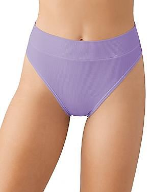 Wacoal Women’s Purple Rose Balancing Act Ribbed Hi-Cut No-Pinch Briefs Size S