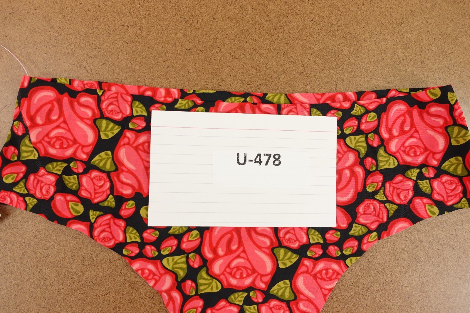 Cheek Boss Womens Size Small Black Red Roses Cheeky Panty NWT