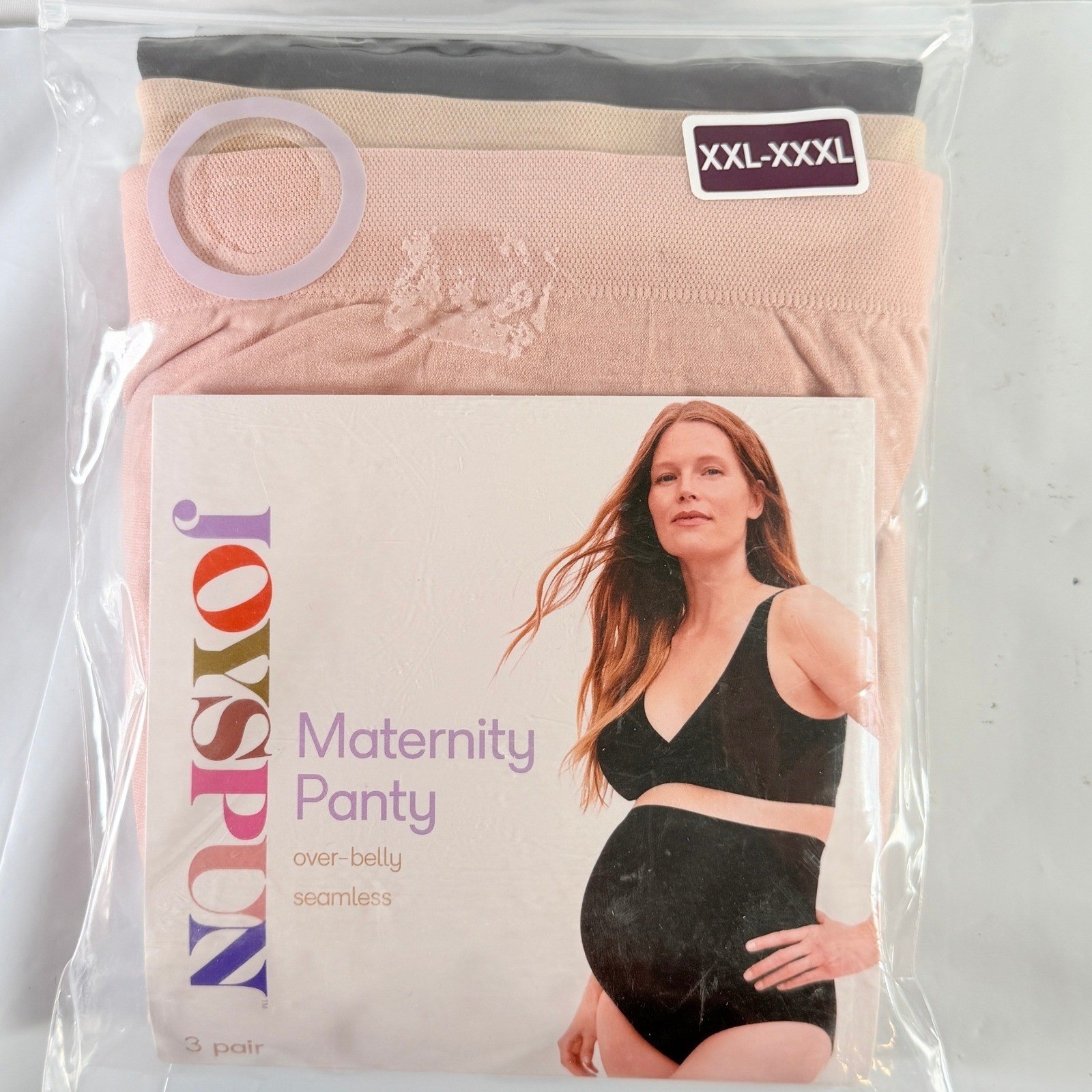 Joyspun NWT Maternity Panty Over-Belly Seamless Multicolor 3 Pack XXL-XXXL