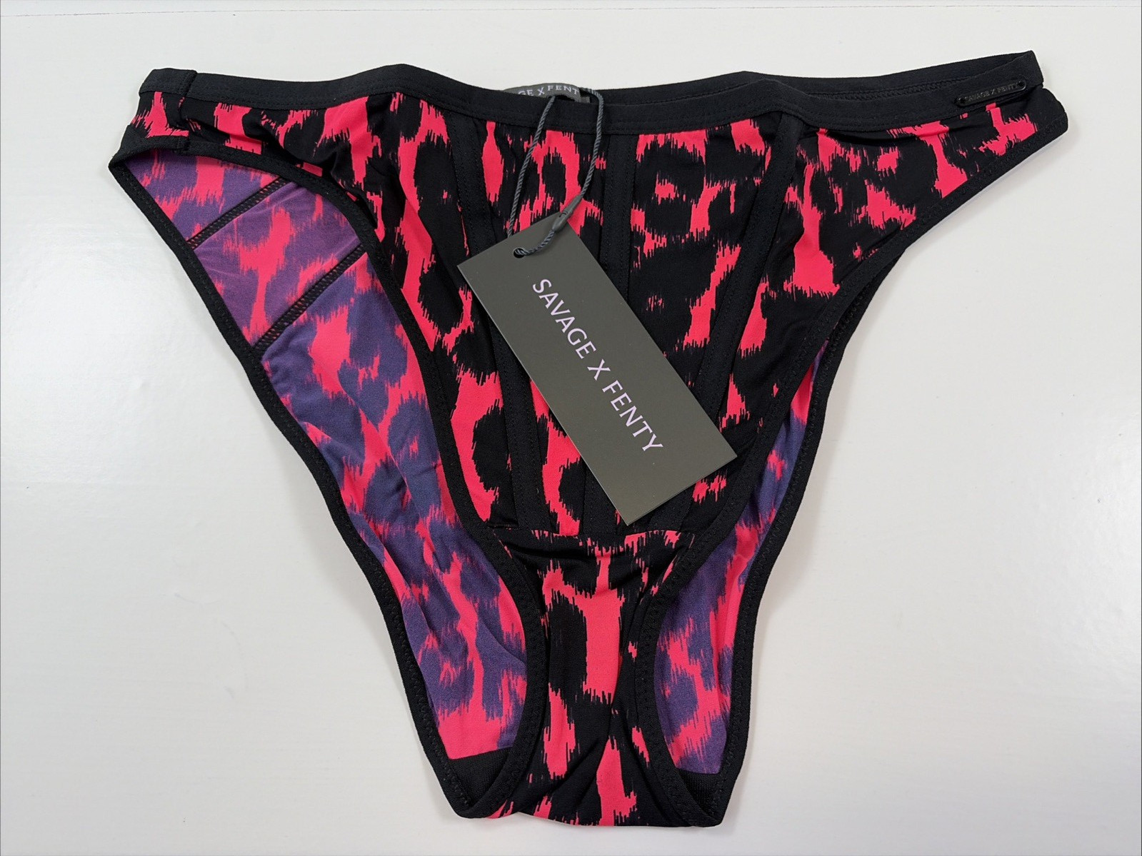 Savage X Fenty City Kitty High Leg Bikini Pantie Size Small 4/6