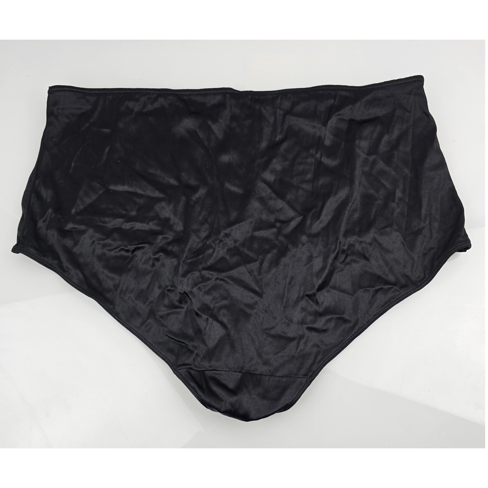 Cacique Sexy Sensual Black Nylon Brief Panties 26/28 Second Skin Satin READ