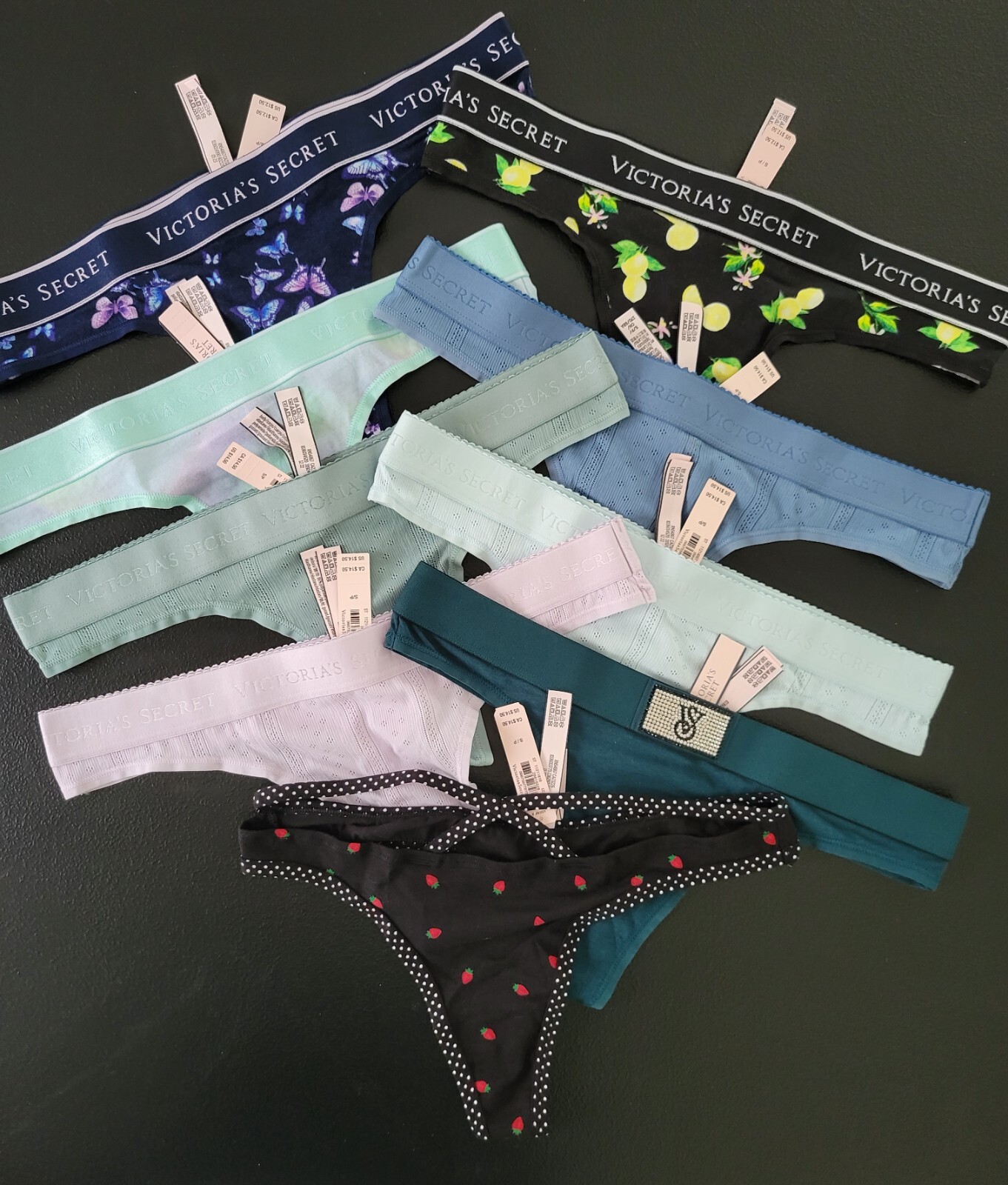 Size S NEW Victoria Secret Logo Cotton Thong Panties