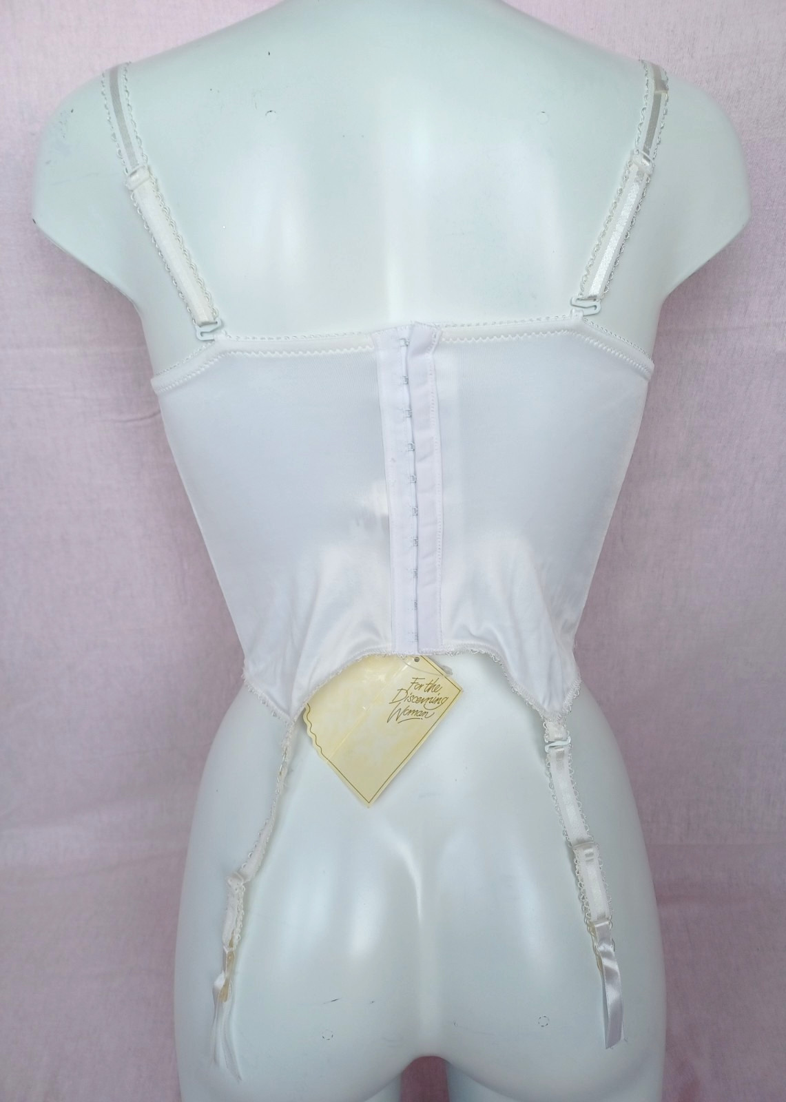 PANACHE Lingerie Beautiful Cream Smooth Satin Side Lace Suspender Basque Sze 32B