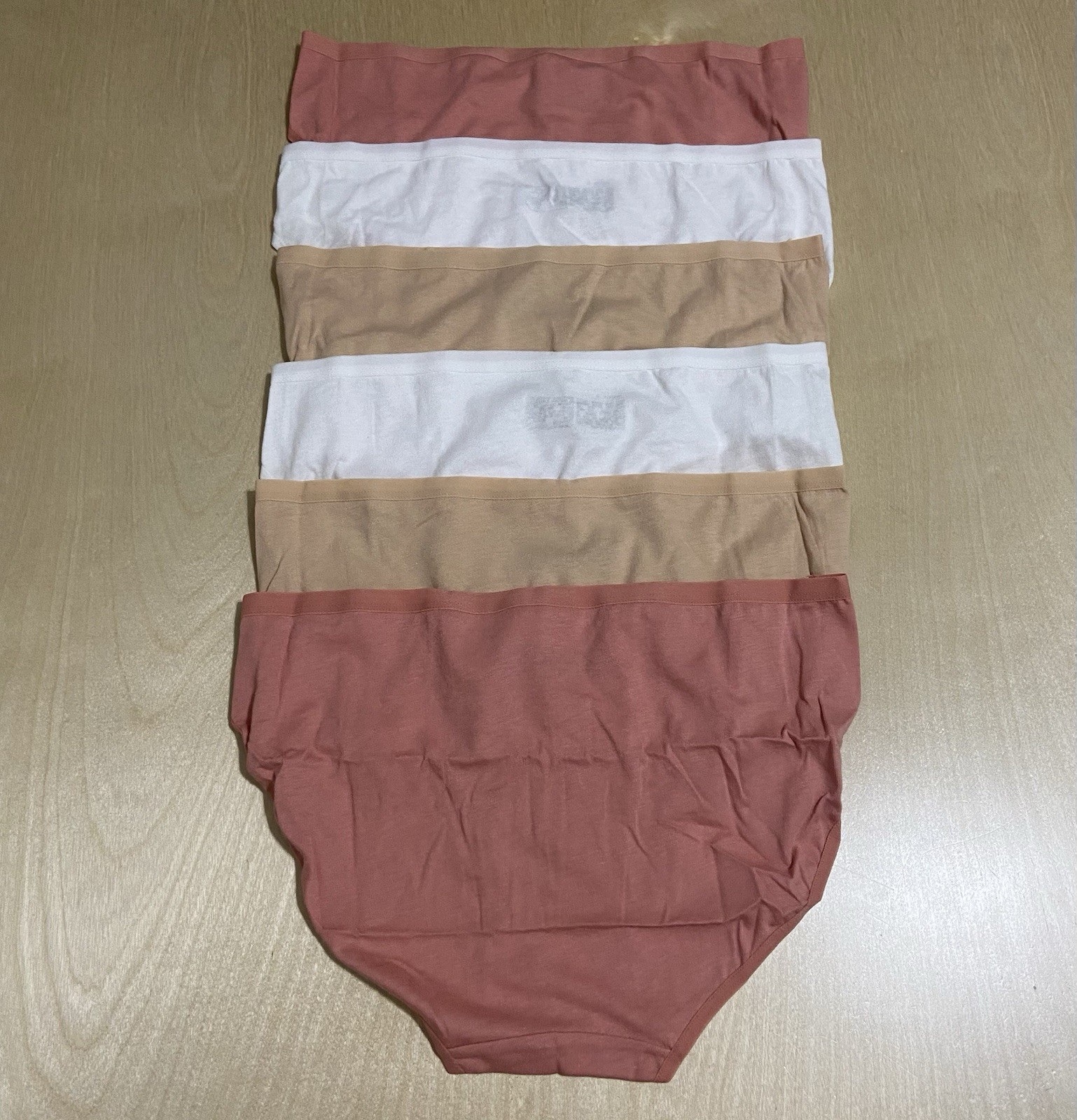 Auden Women’s Size Small (4-6) Soft 100% Cotton Bikini-Style Panties 6 Pack
