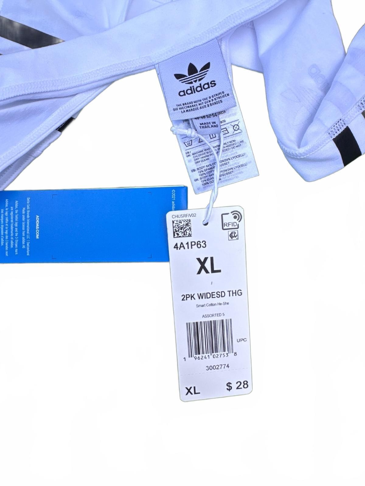 Adidas Women’s 2-Pack Wide Side Thong Underwear, XL