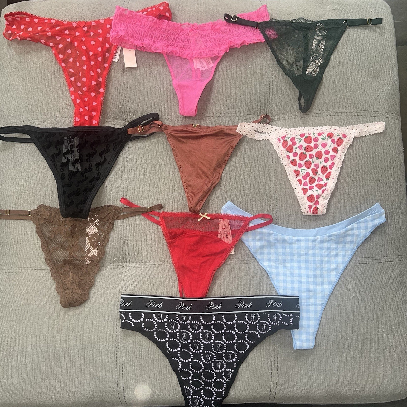 Bundle of 10 Victoria’s Secret Size S Small Thongs Panty Underwear Panties New