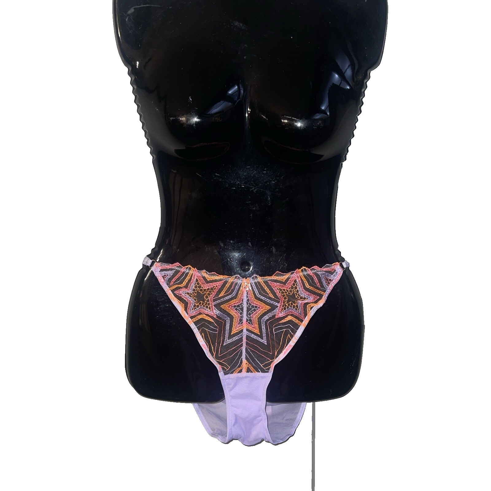 NWT Savage Fenty String Bikini Panty Purple 2X Sissy Whimscial Fairy Sheer Stars