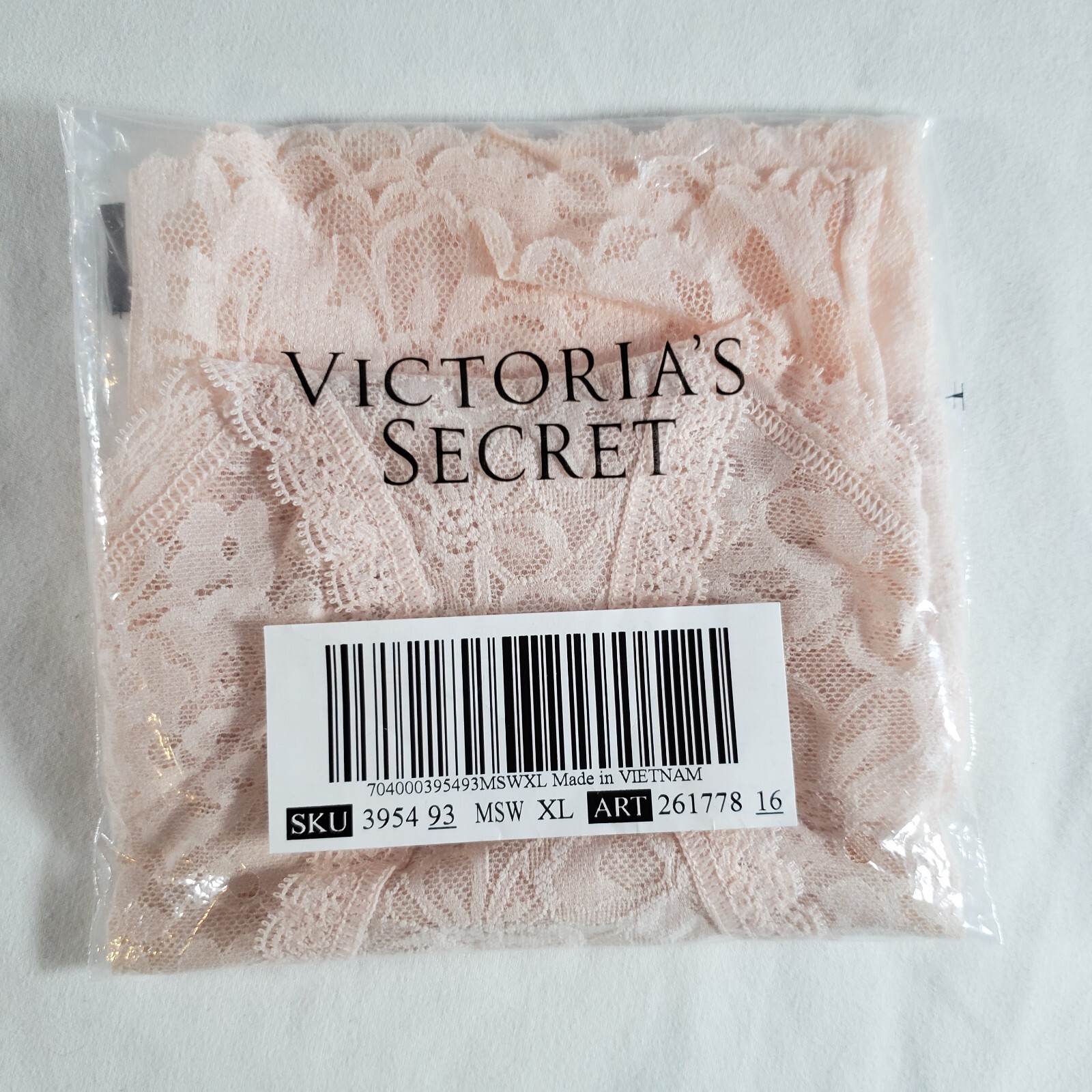 Victoria’s Secret Hiphugger XL Pink Ivory Floral Lace