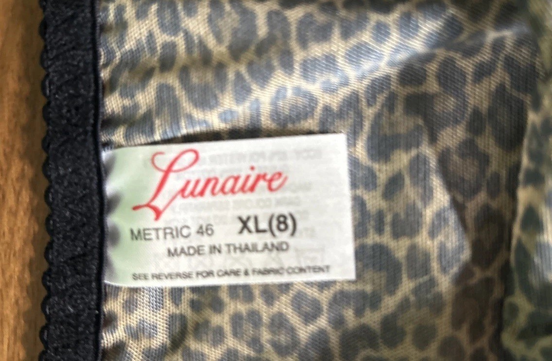 Vtg Lunaire Sheer Panties Floral Mega Hi-Cut Panties XL 8 High Leg Briefs