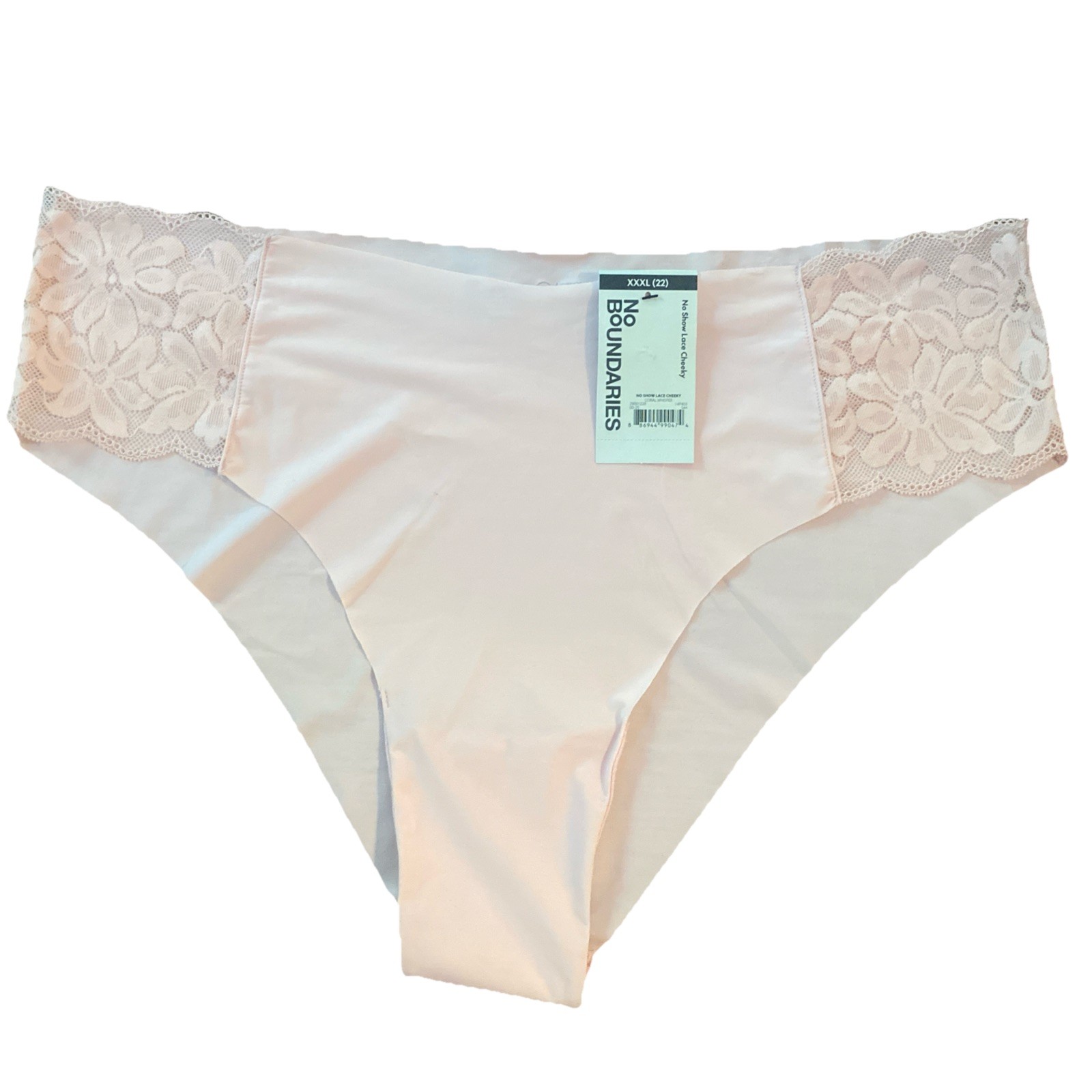 NO BOUNDARIES PINK SHOW LACE CHEEKY UNDERWEAR SIZE 3XL (22) NWT FREE SHIPPING