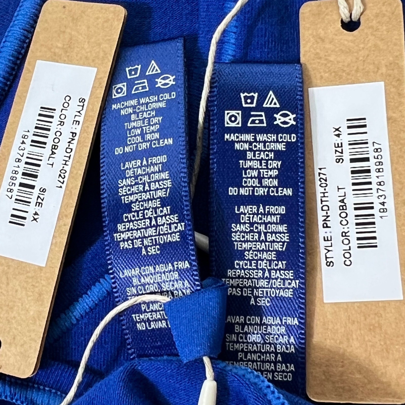 SKIMS Cotton Jersey Dipped Thong Lot of 2 Cobalt 4X