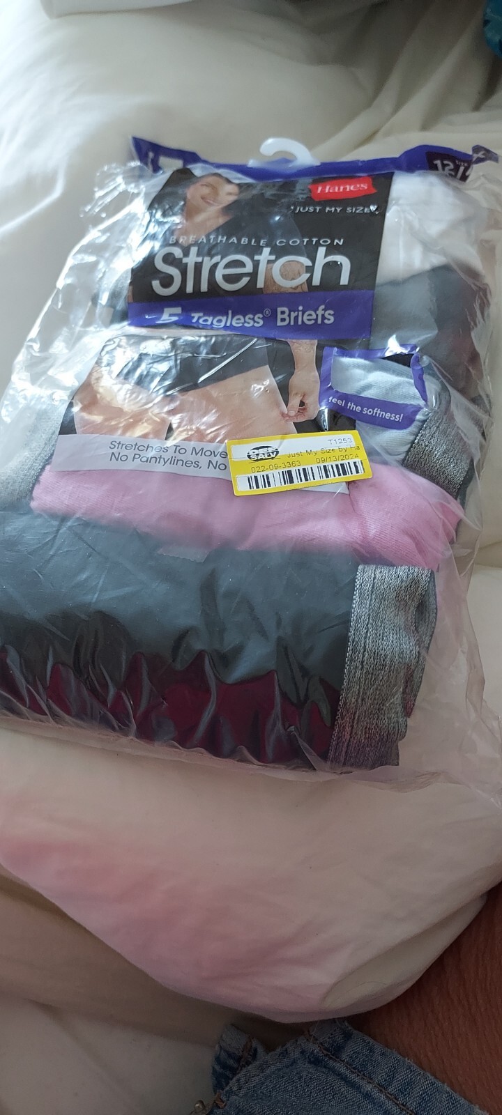Hanes stretch tagless briefs panties 5 pair size 12 4x