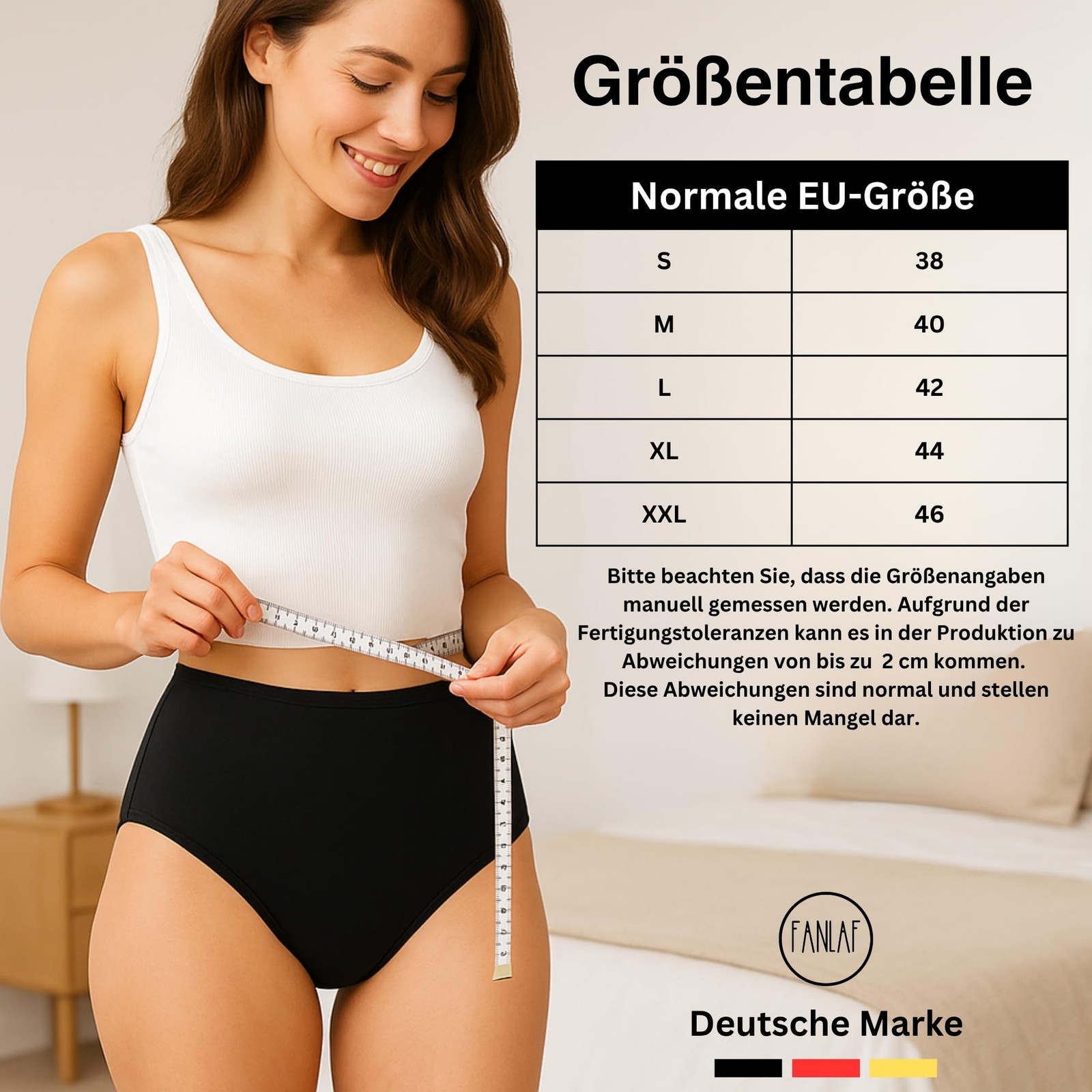 Ladies Briefs Cotton Underpants 5 Pack Waist Briefs Label Free Breathable…