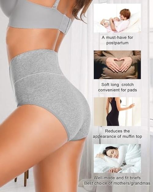 Tummy Control Underwear for Women High 4X-Large Multicoloured D – 5 Pack