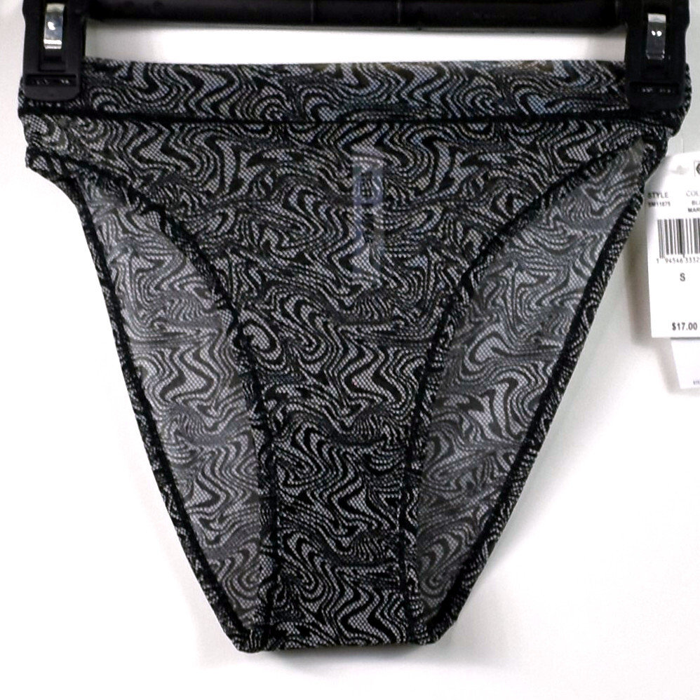 Steve Madden Womens Mesh Hi Leg Bikini Underwear Ch Size & Color New Panty 11875