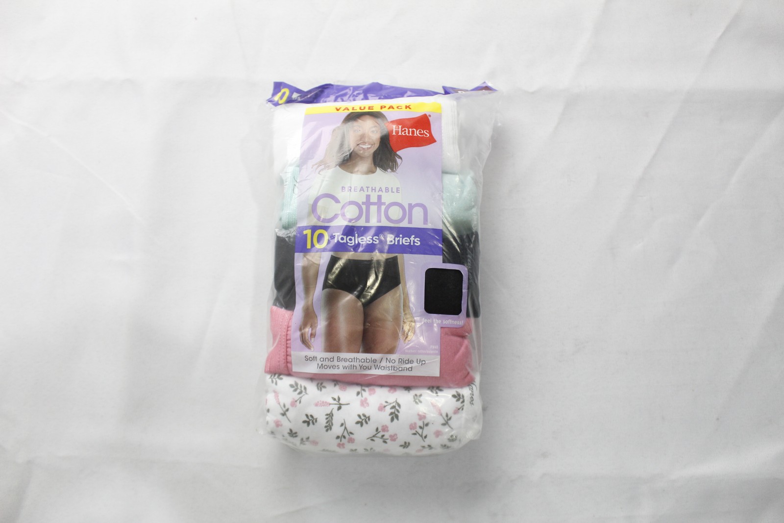 Hanes Women’s Breathable Cotton 10 Pack Tagless Briefs BM7 Multicolor Size: 9/2X