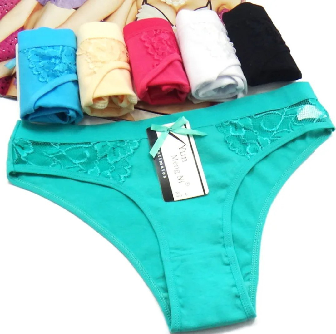 Yun Meng Ni Multicolor Women’s Bikini & Brief Panties Cotton Lace Bow Stretch