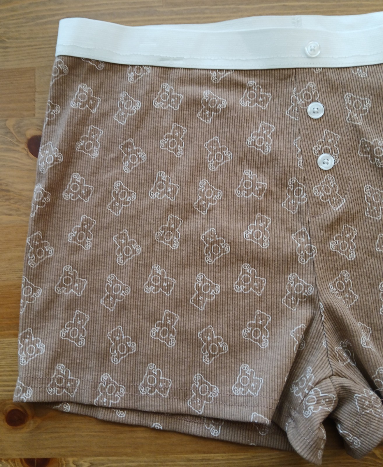 Orange Kiss Boy Short Brief Large Brown White Underwear Teddy Bear Cute Sissy