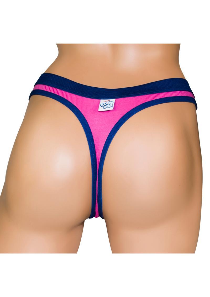 Charms Blow Pop Thong 1x2x Plus Candy Pantie Pink Blue Logo Hi-Cut Lingerie Gift