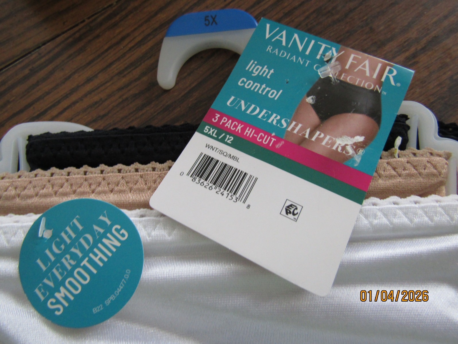 NEW VANITY FAIR RADIANT COLLECTION LIGHT CONTROL UNDERSHAPERS 3 PACK HI CUT 5XL