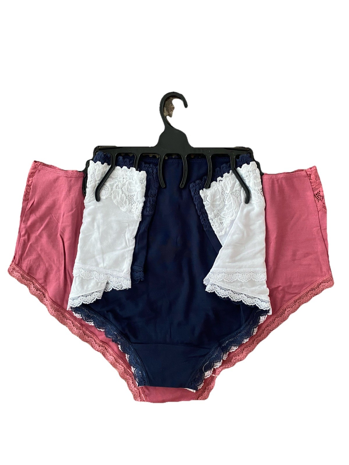 Ladies3 Pack Multi Midi Plan lace details Knickers, Elegant Lace Panties size 20