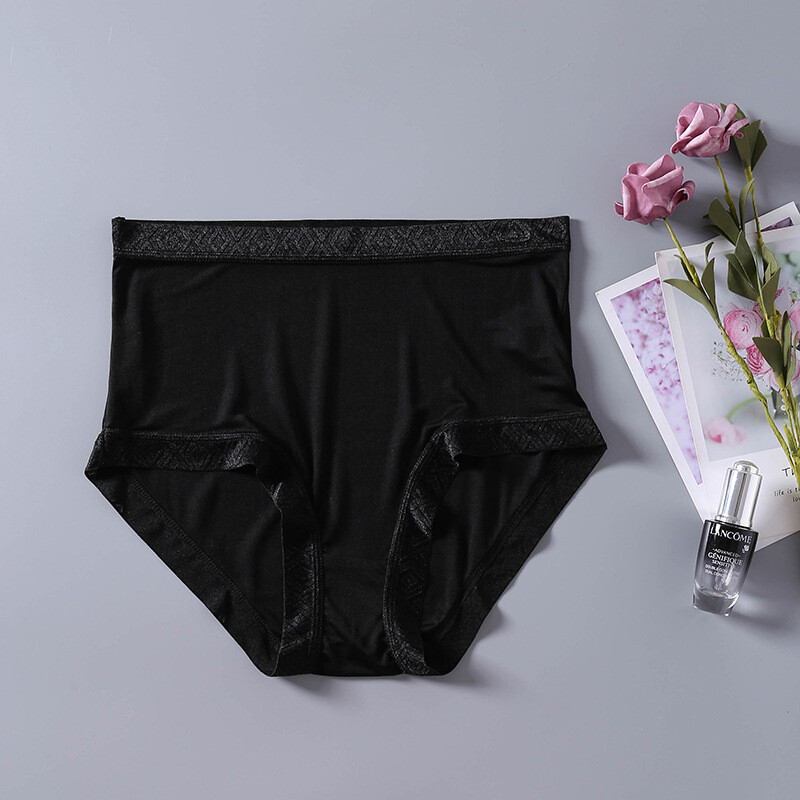 Women’s 100% Mulberry Silk High Waist Panties – Soft Breathable Silk Briefs