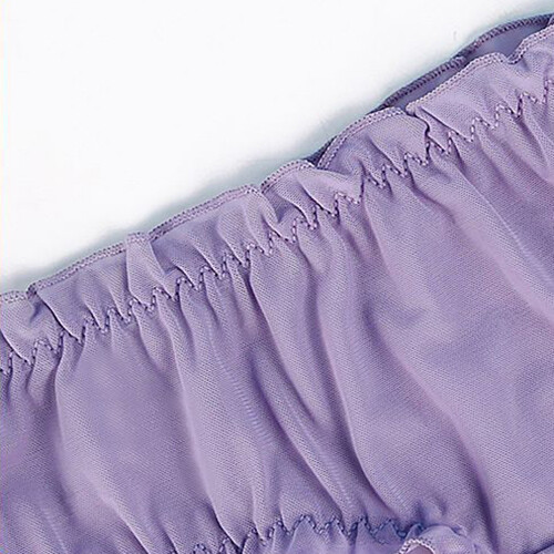 Lot 7 Pcs Ladies Womens Sexy Panties Sheer Mesh Underwear Low Waist Ruffle Brief