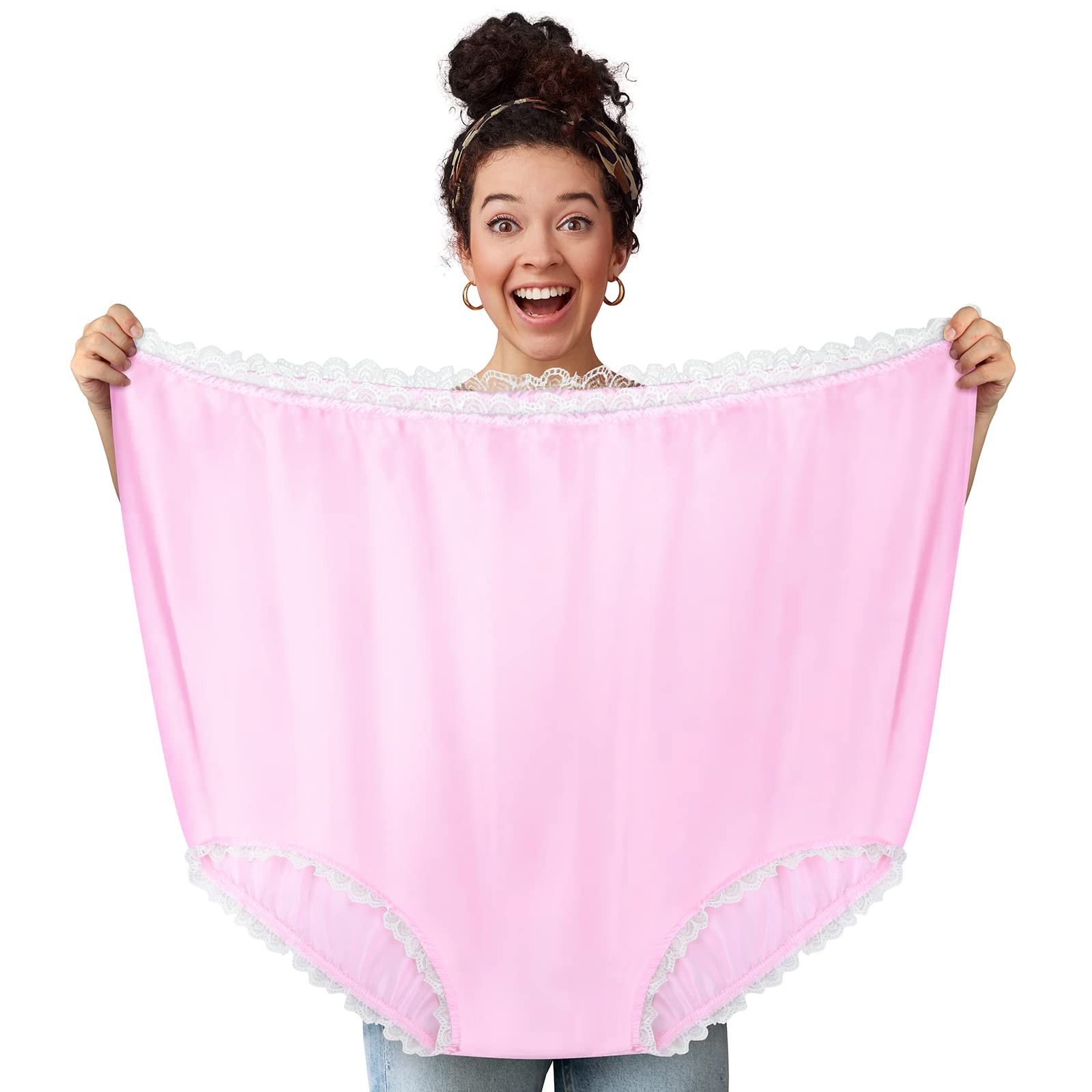 FreeNFond Granny Panties Funny Gag Gifts for Adult X-Large-XX-Large, Pink