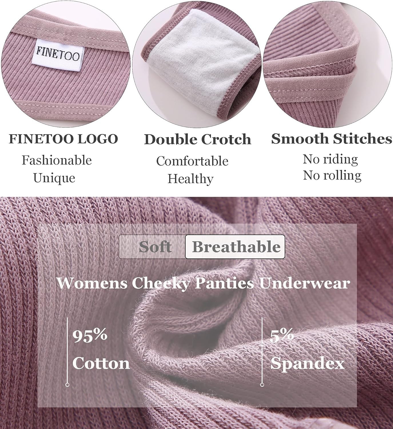 Womens Cotton Underwear Sexy Stretch Bikini Panties Low Rise Hipster Ladies S…