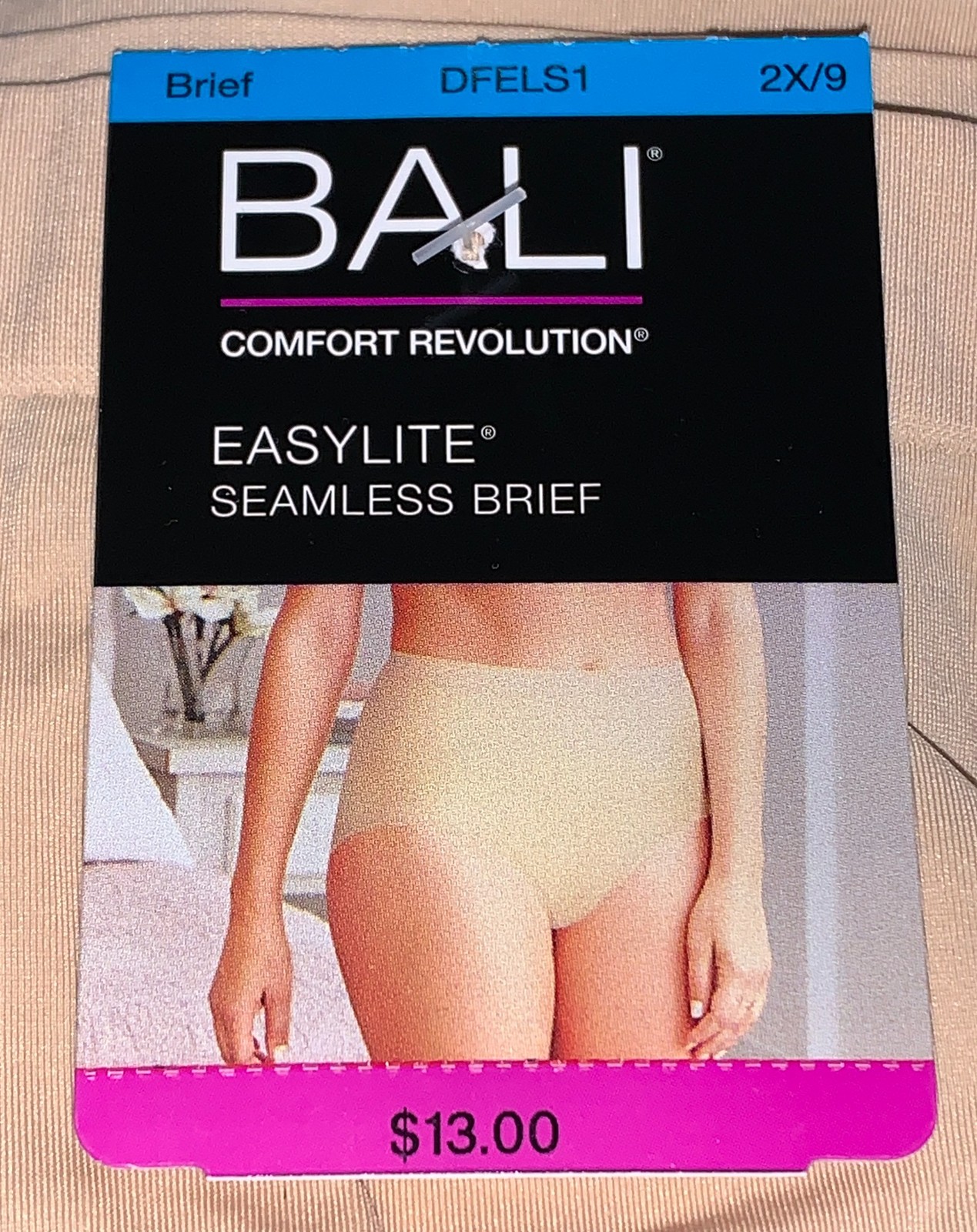 BALI Comfort Revolution Easylite Seamless Nude Brief Panty Womens M 6 L 7 XL 8