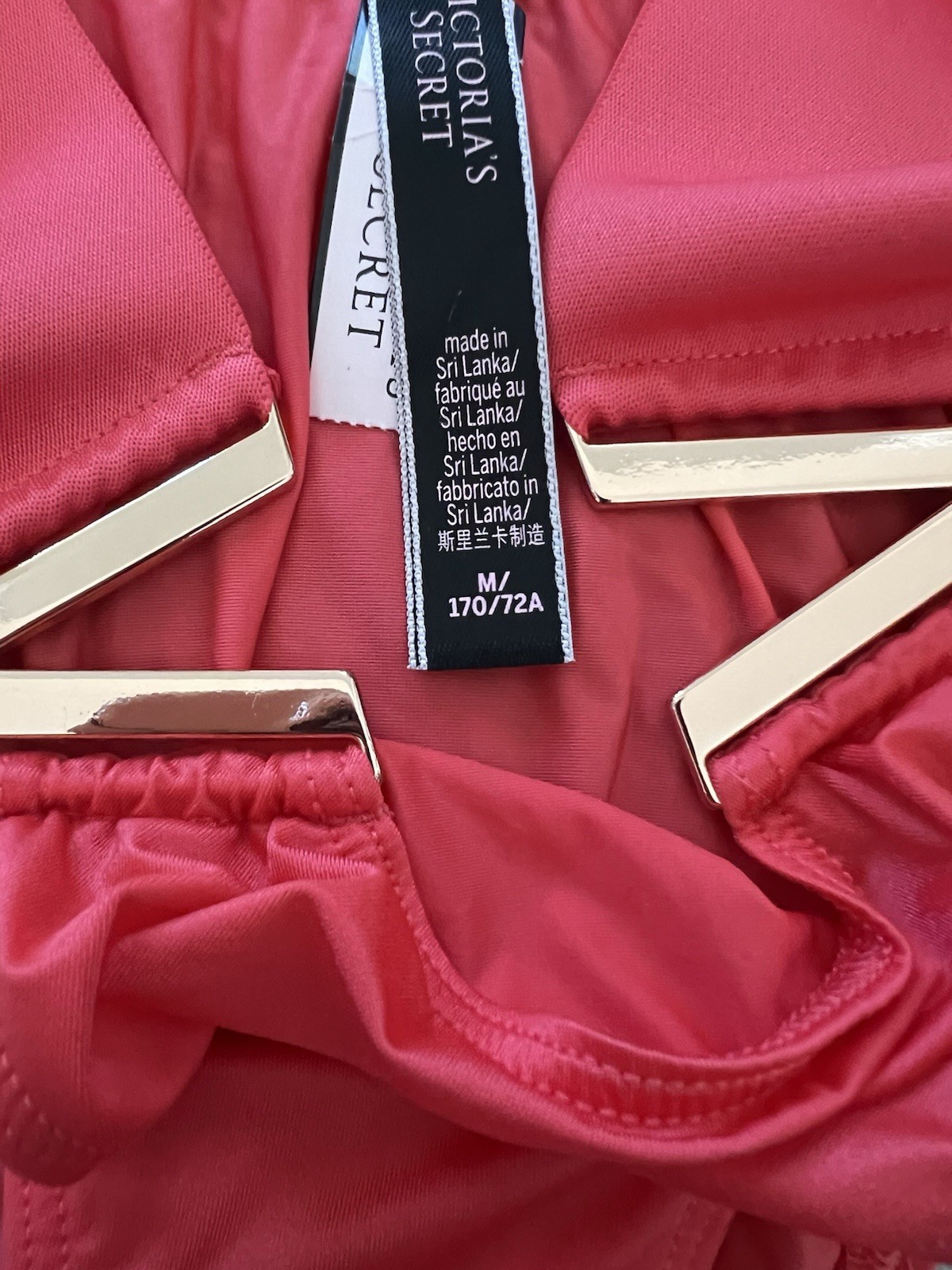 Victorias Secret Very Sexy Bombshell Orange Gold V Brazilian Panties Size M