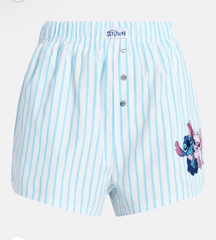 Disney Stitch And Angel Women’s Size Small 4-6 Sleep Lounge Pajama Boxer Shorts