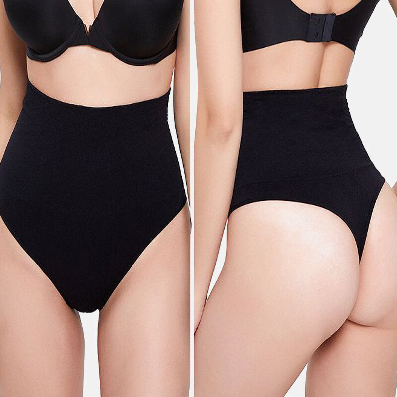 Women Thong Panty Shaper High Waist Tummy Control Panties Slimming Underwear