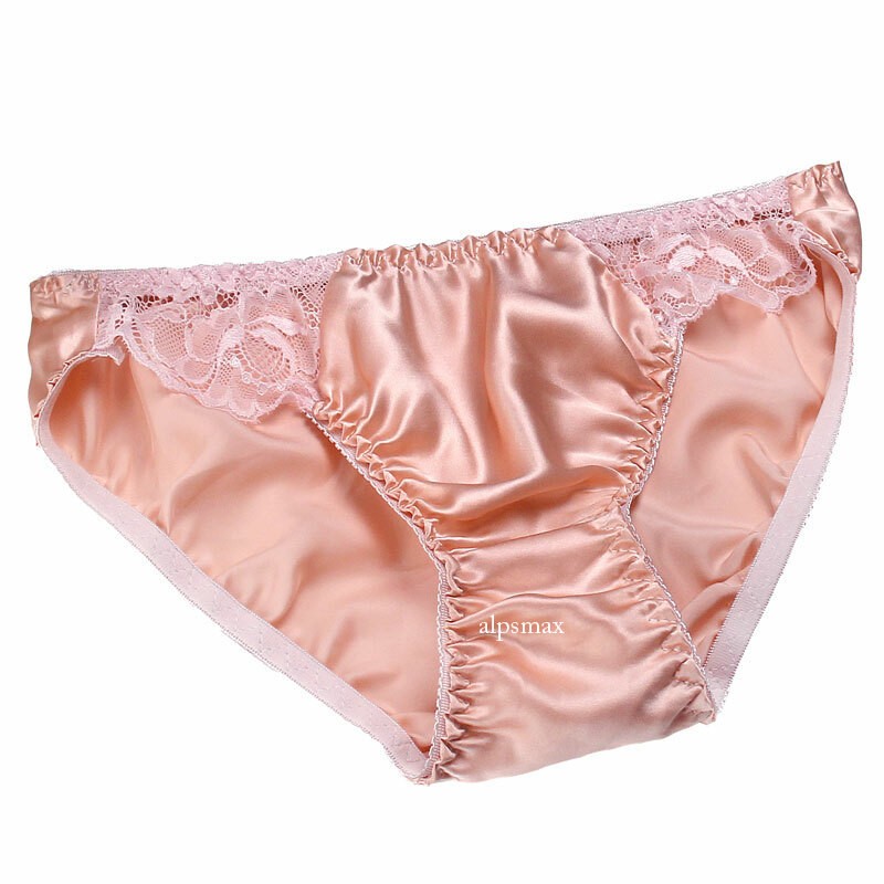 3 Pairs/lot Womens 100% Silk Sexy Panties Bikinis Underwear Knickers High-cut