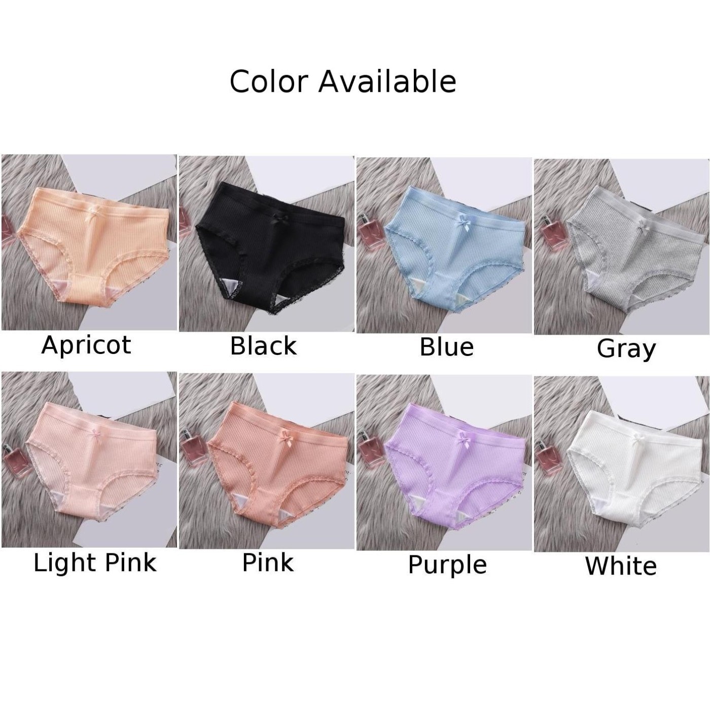 Cute Design Lightweight Womens Breathable Mid Rise Underwear Large Sizes