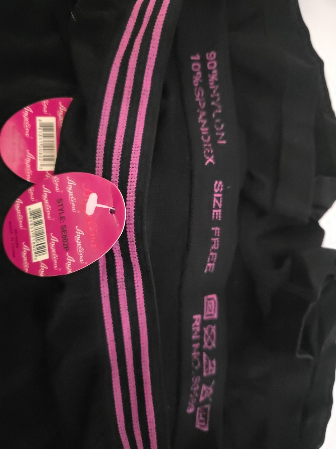 angelina 3 Piece boyshort underware Brandnew With Tags Black And Pink