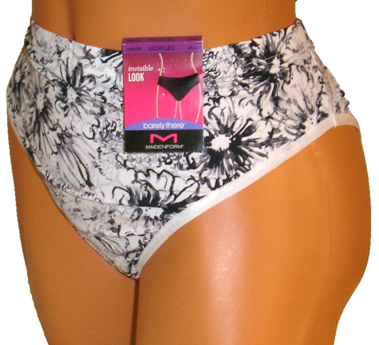 Panties Lingerie Maidenform Barely There Invisible Look Floral High Leg Sz 9 2X