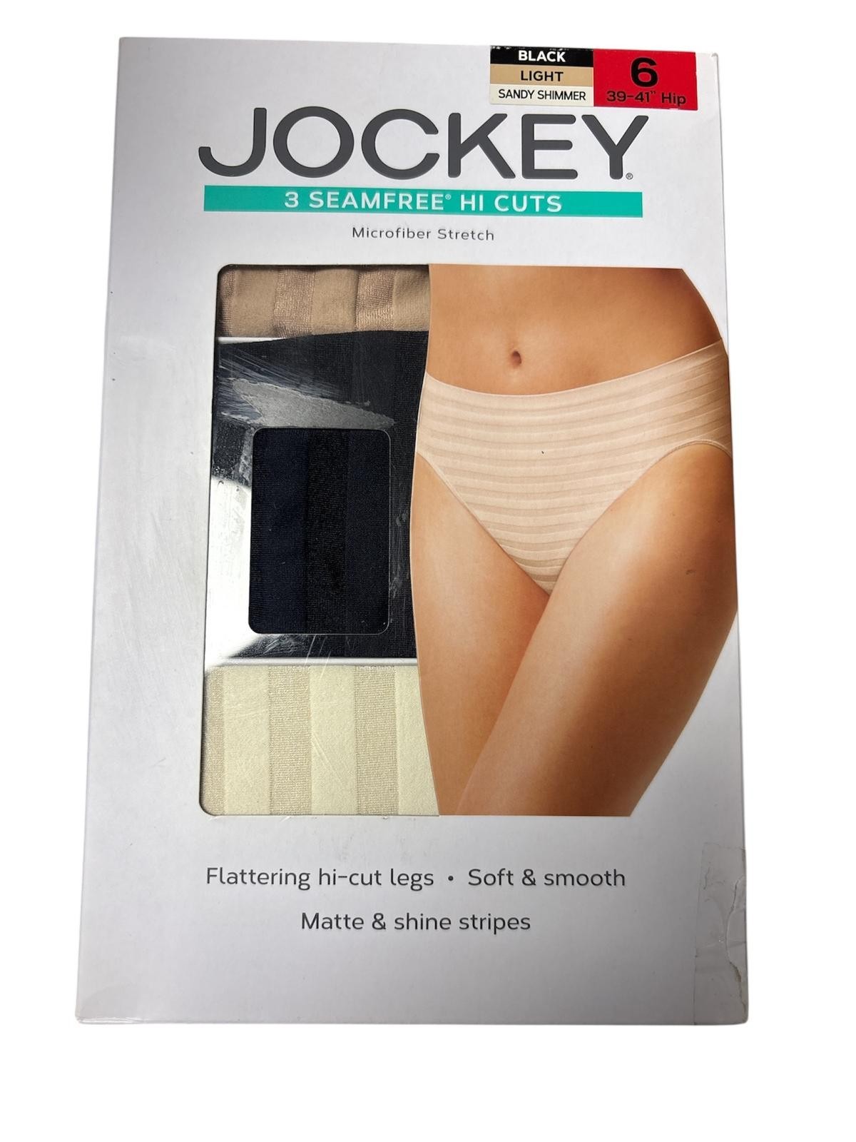 Jockey Underwear Panties Seamfree Hi -Cut Legs Soft & Smooth Microfiber Stretch