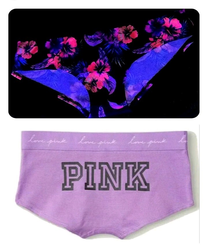 Victoria’s Secret PINK LOT OF 2 Neon Rainbow Logo Butterfly S M L XL XXL Panties