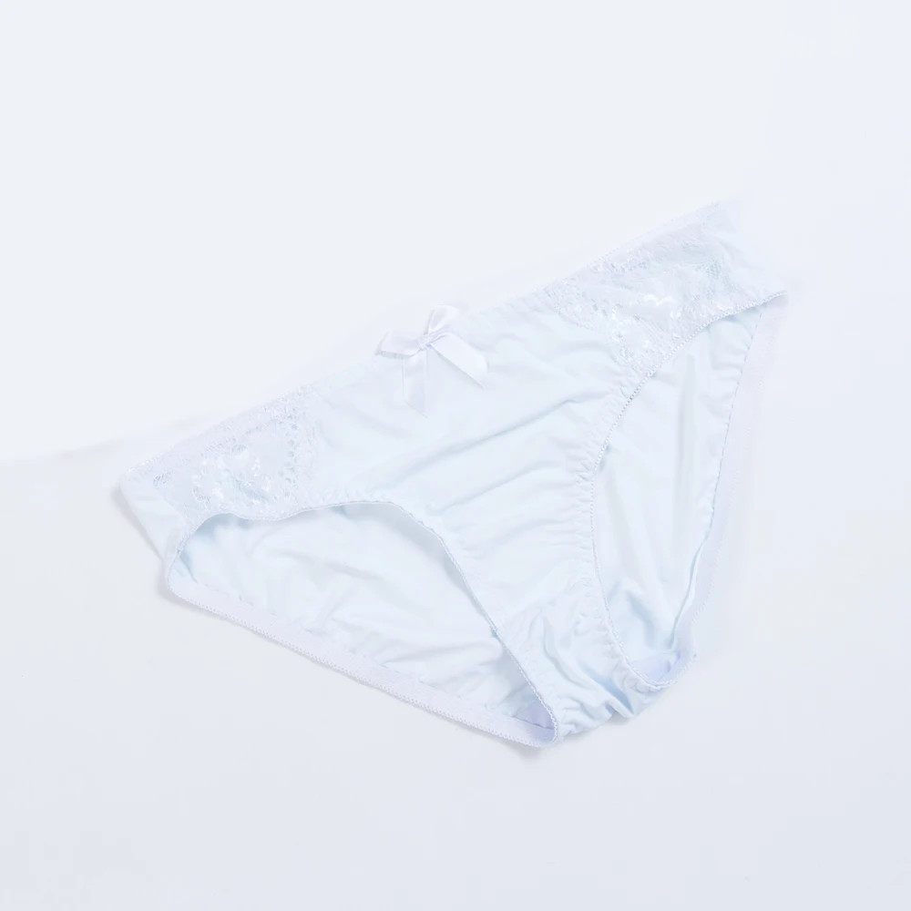 Solid Seamless Panty Set Invisible Low Waist Briefs Underwear Women 2PCS Set