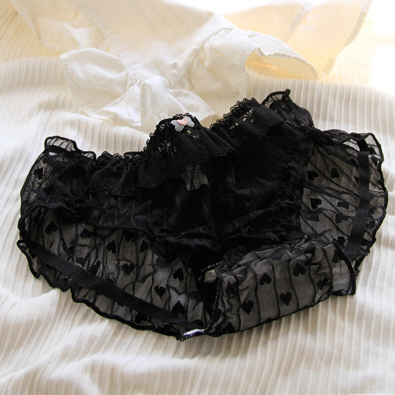 New Underwear Women Soft Fabric Sweet Bow Briefs Lady Lolita Underpants